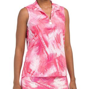 Stella Parker UPF 50 Sleeveless Quarter Zip Top NWT